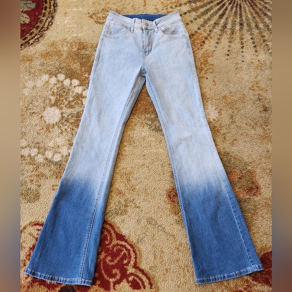 Ombre Flare Leg Jeans - Picture 7 of 8